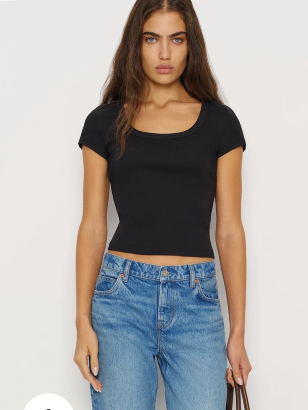 Reformation Marnie Shirt in Black XS